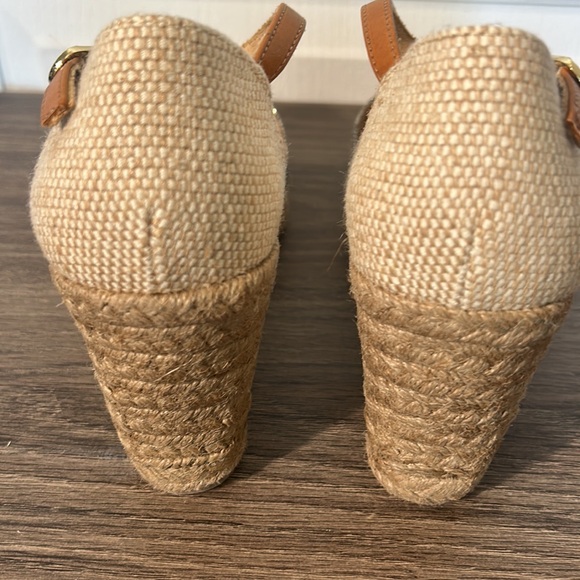NWT SONOMA ECO ORTHOLITE COMFORT FOAM INSOLES GOLD GLITTERY ESPADRILLE SANDAL 8M - Picture 8 of 8